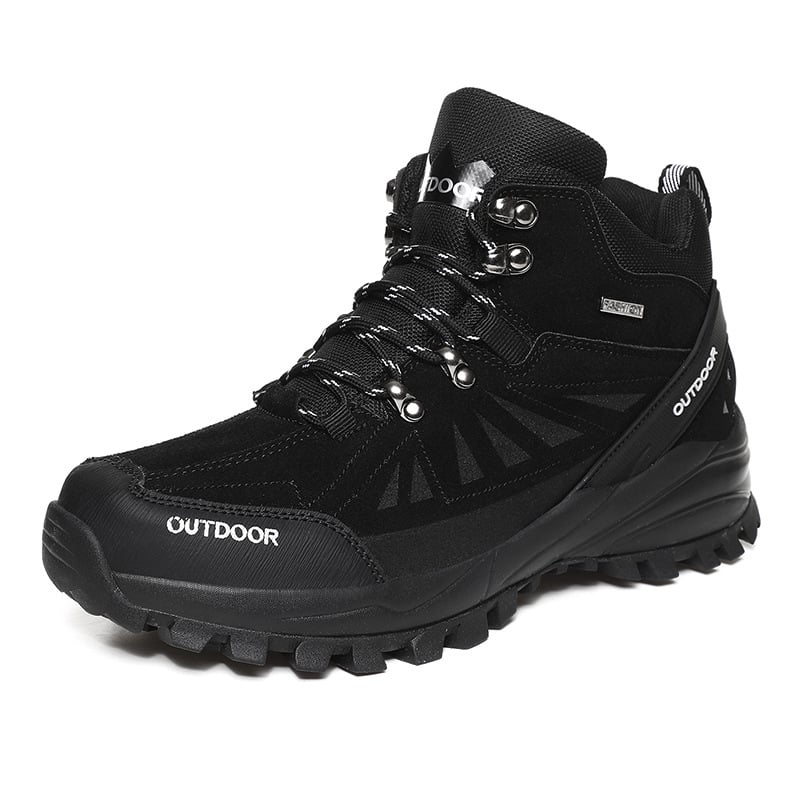 MEN'S HIGH TOP PLUSH COMFORTABLE CASUAL HIKING SHOES