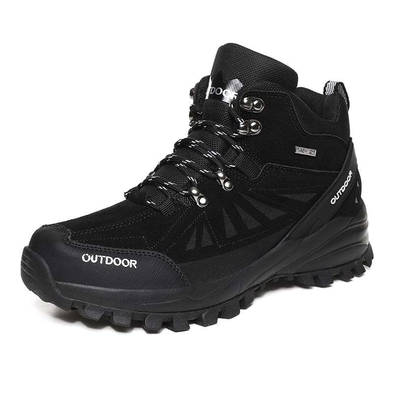 MEN'S HIGH TOP PLUSH COMFORTABLE CASUAL HIKING SHOES