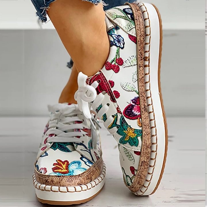 Last Day Promotion 50% OFF - Orthopedic Flower Women's Shoes