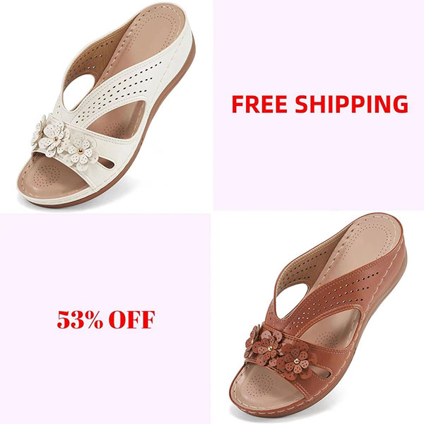 🔥Last Day Promotion 50% OFF - Women's Flowers Decor Arch Support Sandals