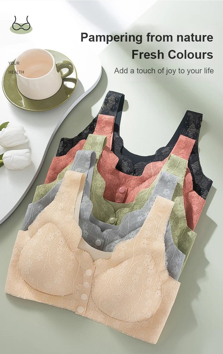 Front-Open Wire-Free Bra for Middle-Aged and Elderly