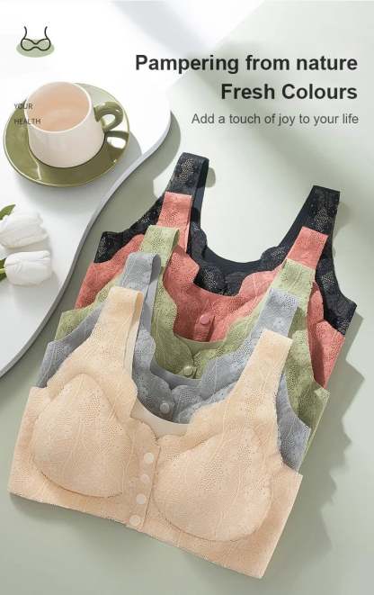 Front-Open Wire-Free Bra for Middle-Aged and Elderly