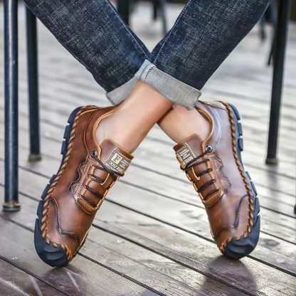 🔥Halloween Offer🎁--40% OFF 🎉Men Hand Stitching Non-slip Soft Bottom Casual Leather Shoes