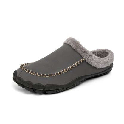 Men's Comfort Winter Warm Fleece Lined Casual Slippers Waterproof Indoor Outdoor Non-slip House Shoes
