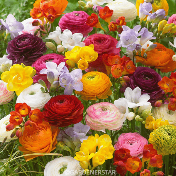 Multicolor Ranunculus Seeds-Plantjoyfarm-