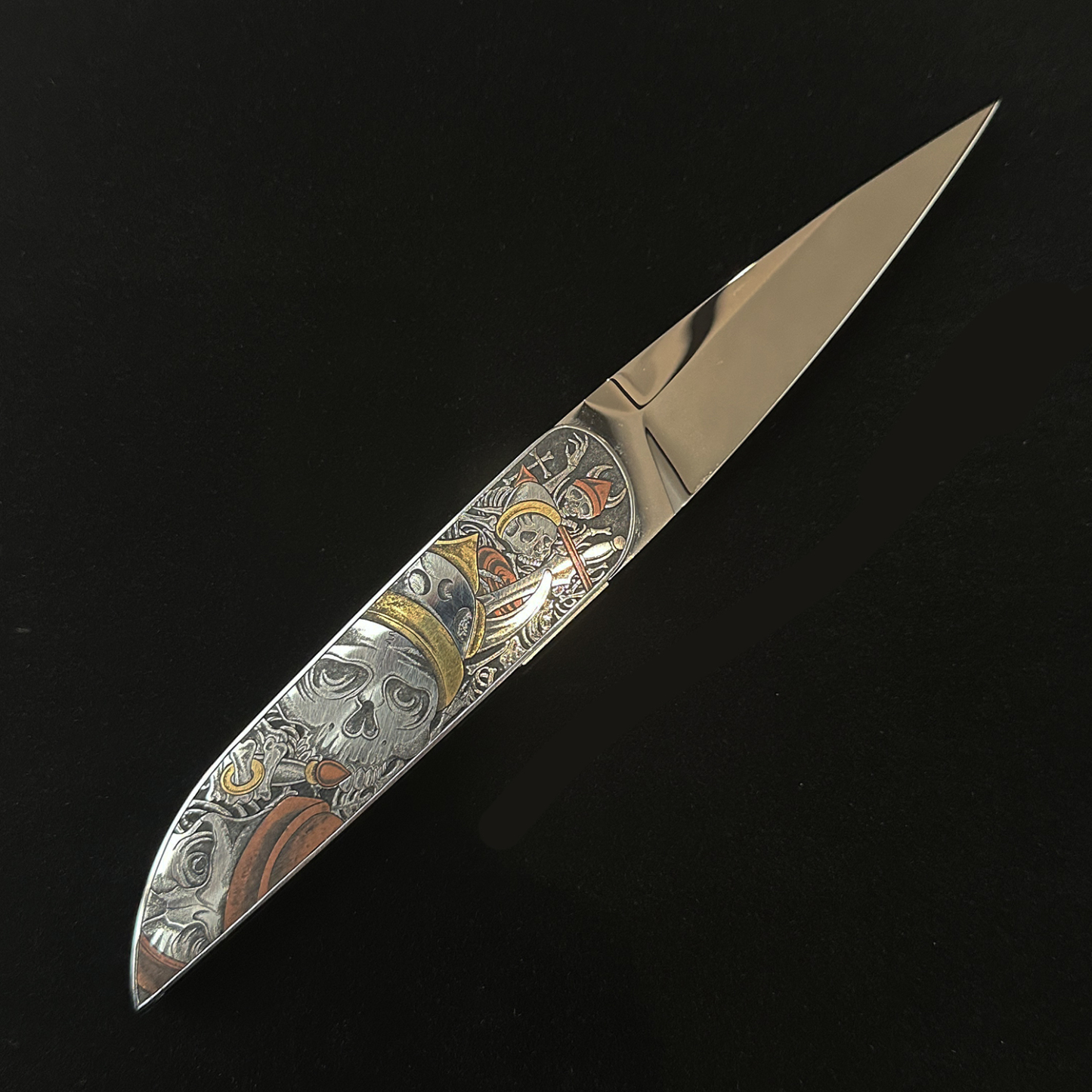 AURORA · Prestige Hand-Engraved Gold & Copper Inlay  Unique Functional Art Object