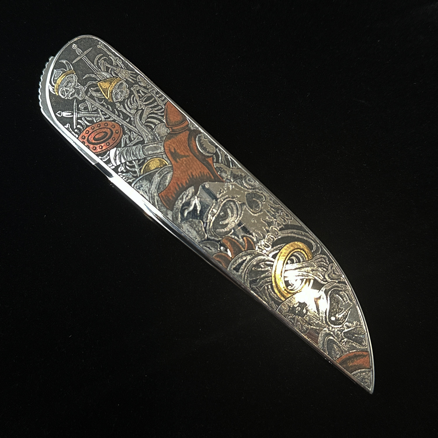AURORA · Prestige Hand-Engraved Gold & Copper Inlay  Unique Functional Art Object