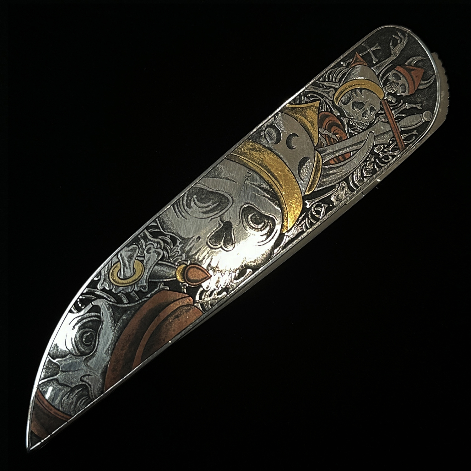 AURORA · Prestige Hand-Engraved Gold & Copper Inlay  Unique Functional Art Object