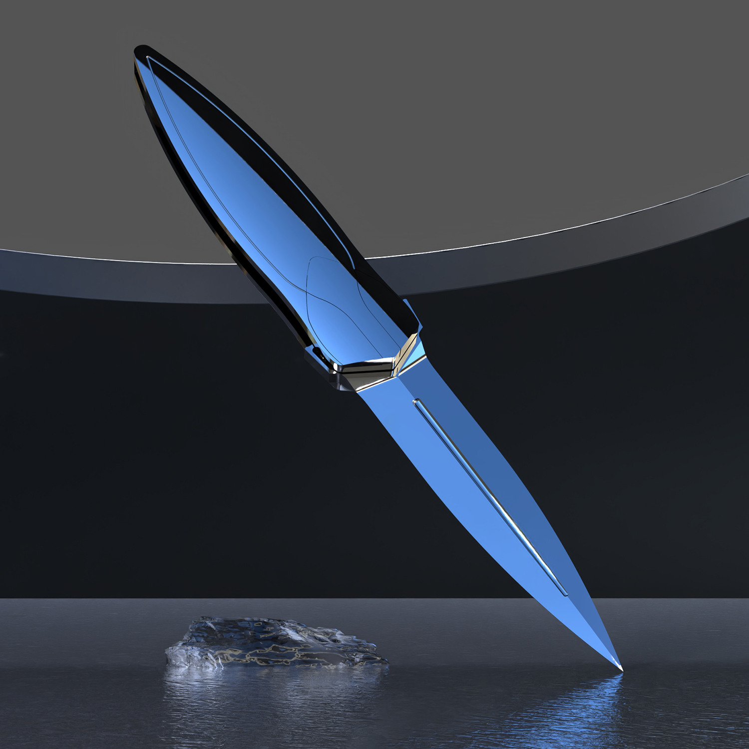 LUCICADA Mirror Polished Folding Knife | Titanium M390 Luxury EDC