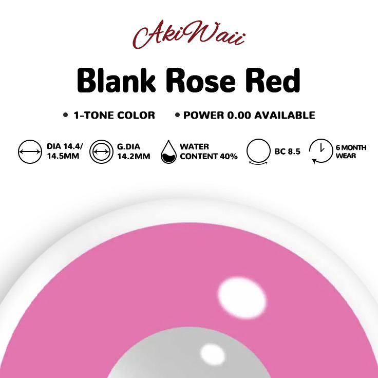 Akiwaii Blank Rose Red [6-Month Wear]