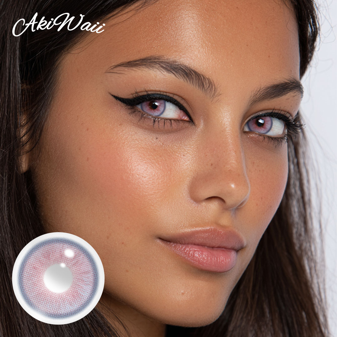 Akiwaii Juicy Blush Purple Contacts | Yearly Cosplay Lens