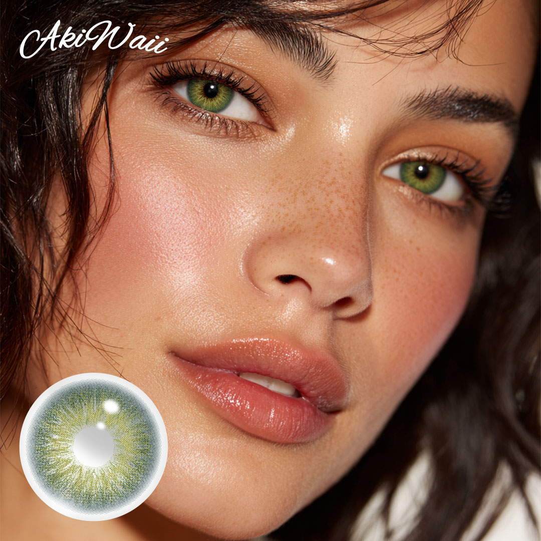 Akiwaii Florescent Green Contact Lenses – 1 Year