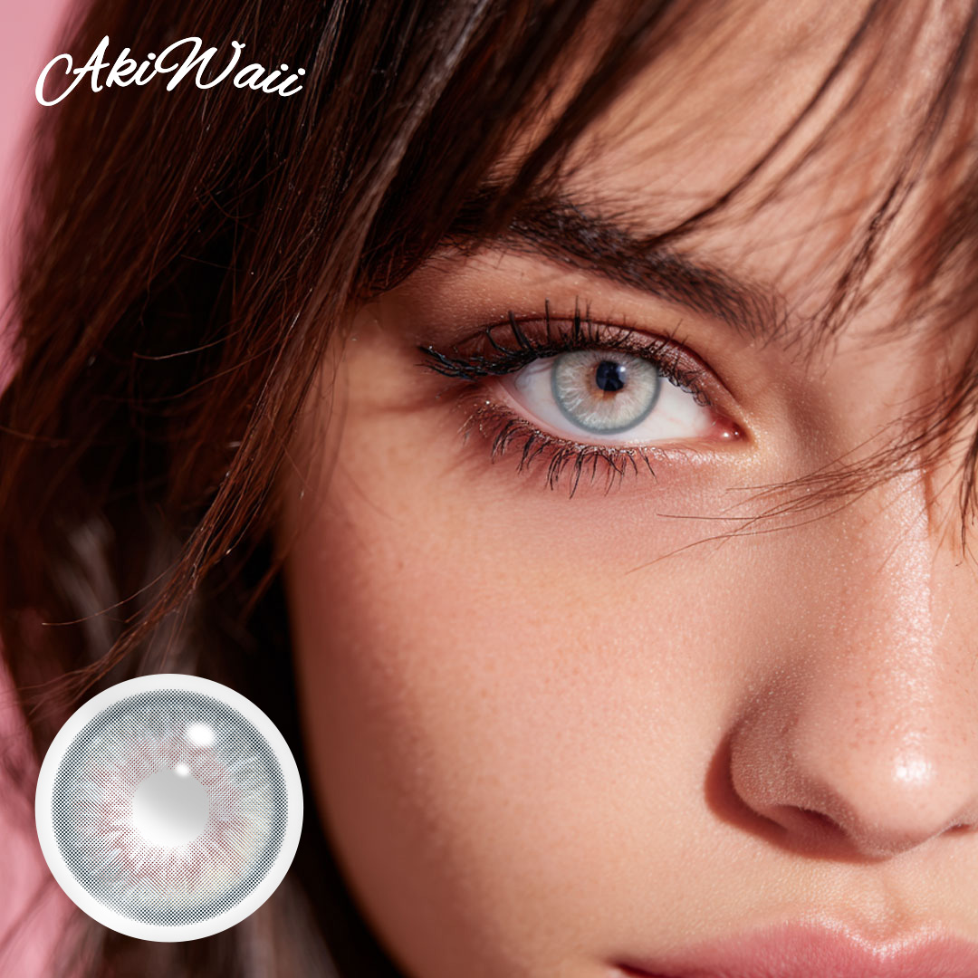 Akiwaii Silver Cat Grey | Yearly Colored Contact Lenses