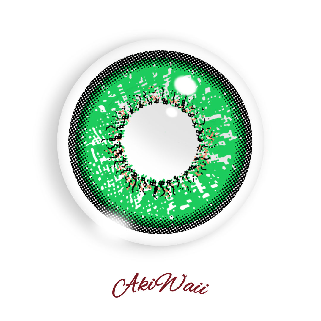 Akiwaii Kivie Green Daily Contacts | Vibrant Cosplay Green-10pcs