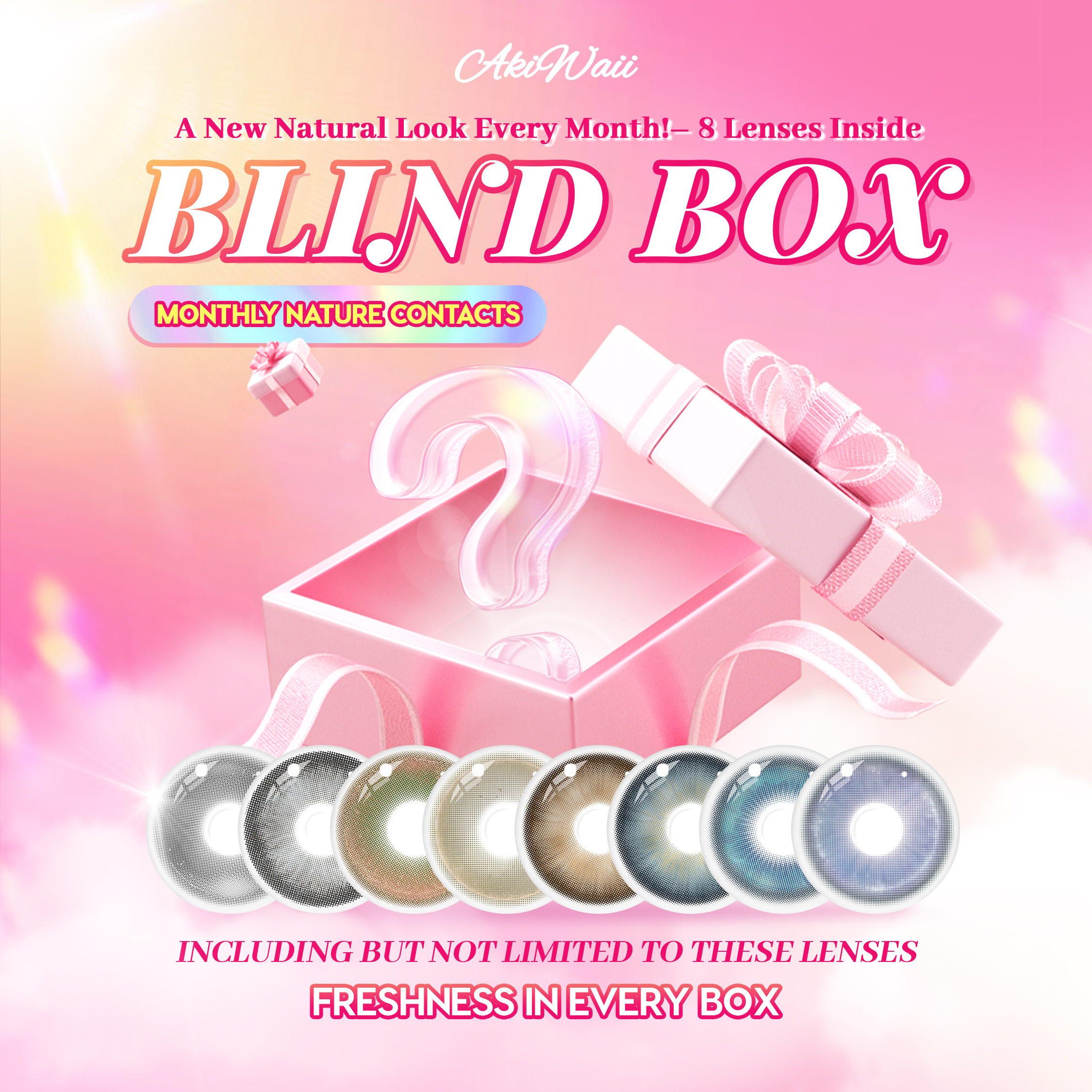 Akiwaii Monthly Nature Contacts Blind Box – 8 Pairs