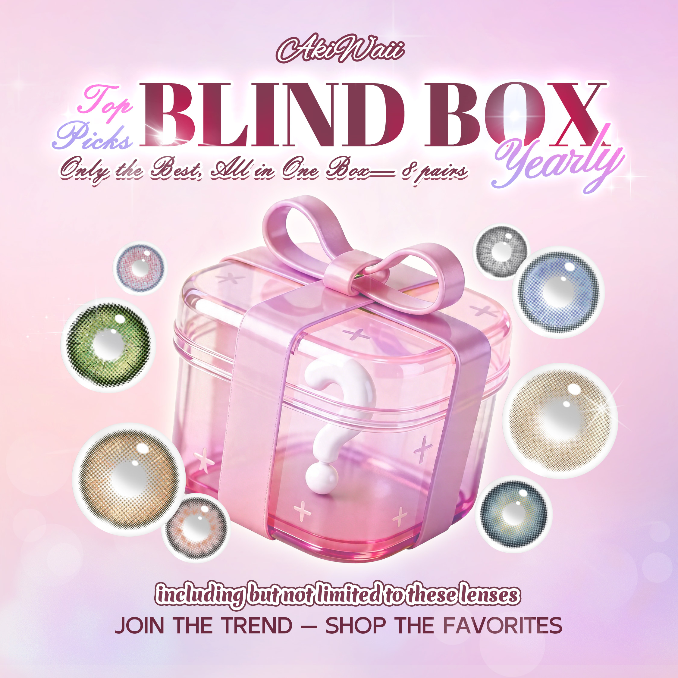 Akiwaii Top Picks Blind Box | 8 Pairs, 1 Year