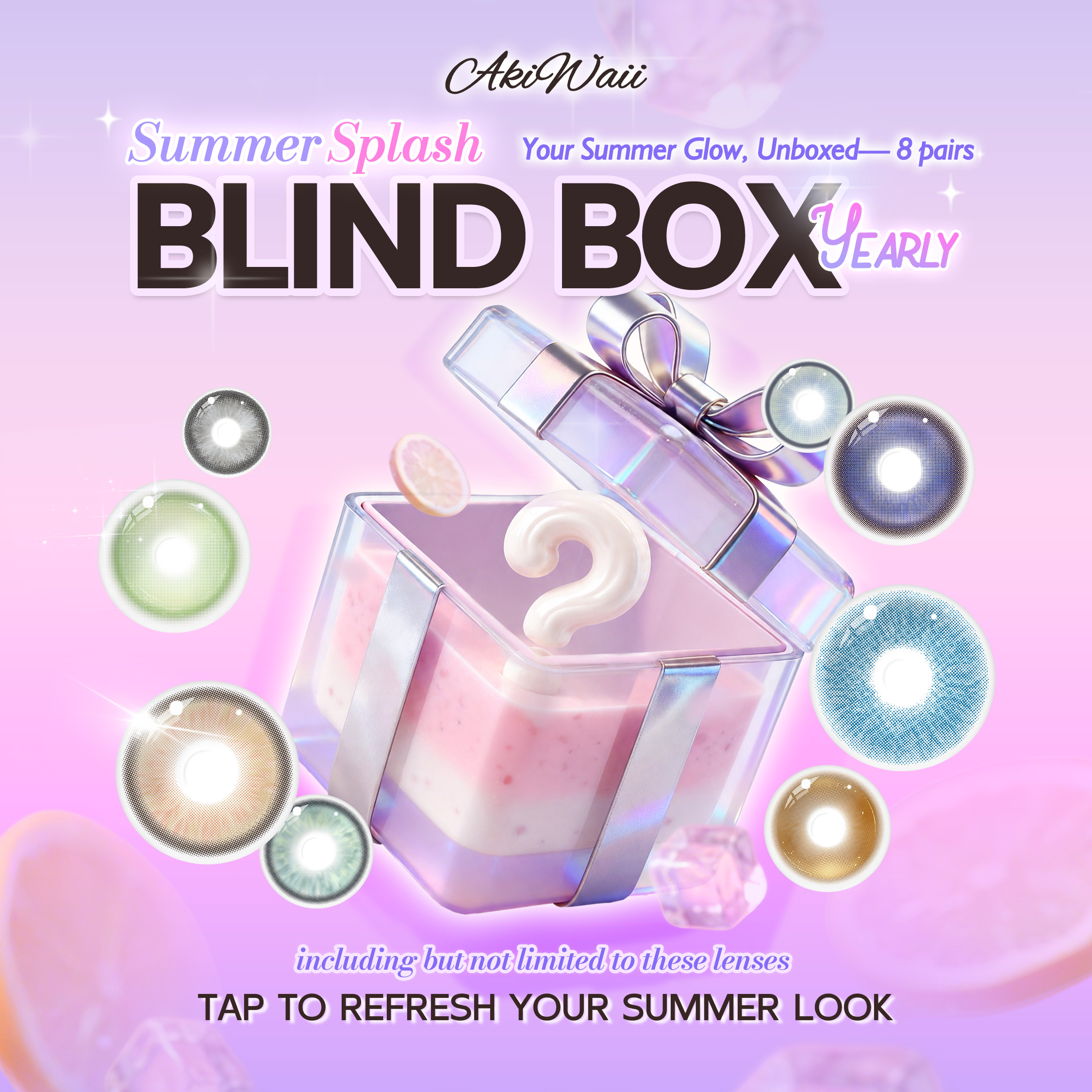 Akiwaii Summer Splash Blind Box | 8 Pairs, 1 Year