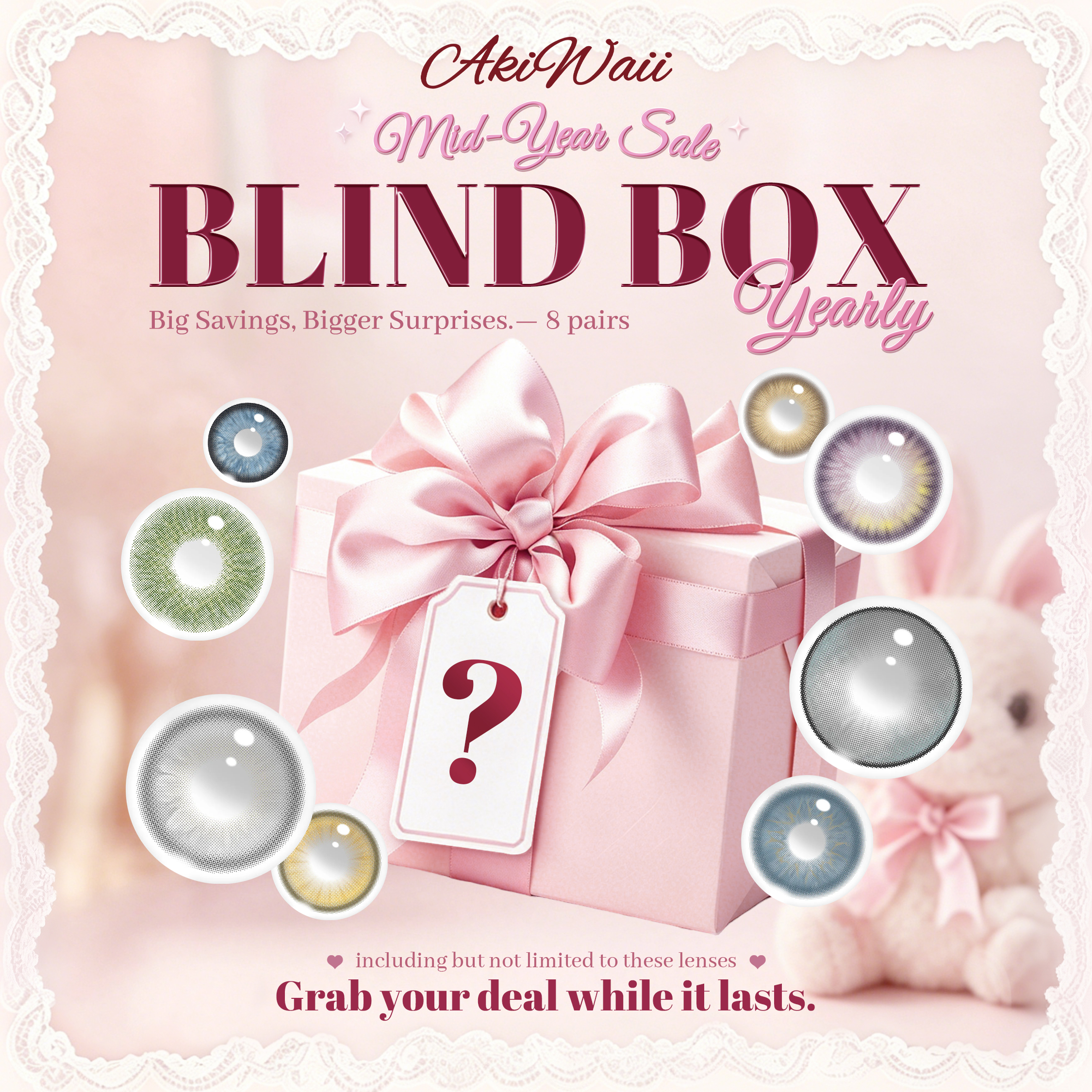 Akiwaii Mid-Year Sale Blind Box | 8 Pairs, 1 Year