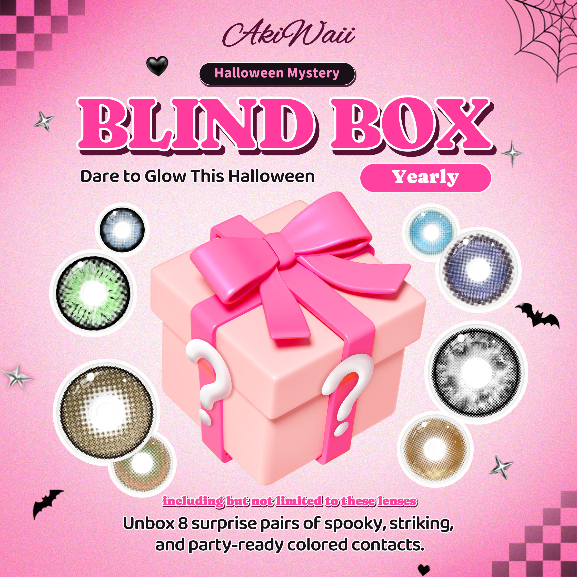 Akiwaii Halloween Mystery Blind Box | 8 Pairs, 1 Year