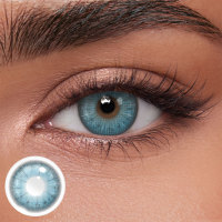 Akiwaii Peacock Blue colored contact lenses