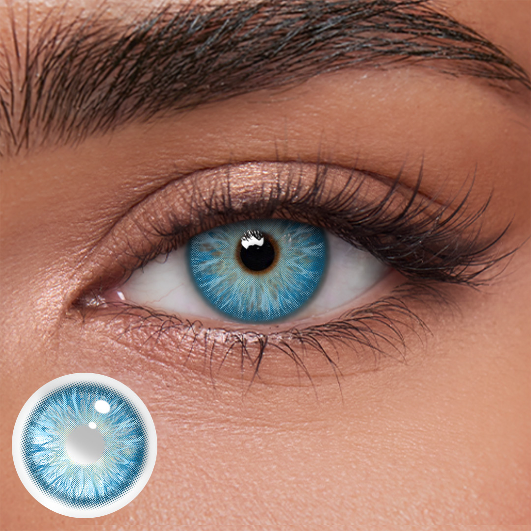 Prefab77　の　EYE FOR AN EYRIE Teardrop Blue Yearly Contact Lenses – Akiwaii