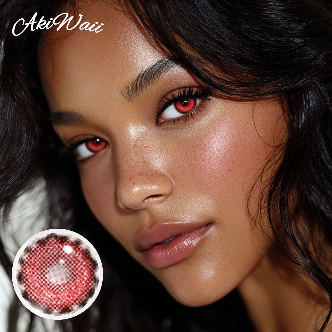 Akiwaii Koi Red Daily Contacts – Bold Red Cosplay Contact Lenses