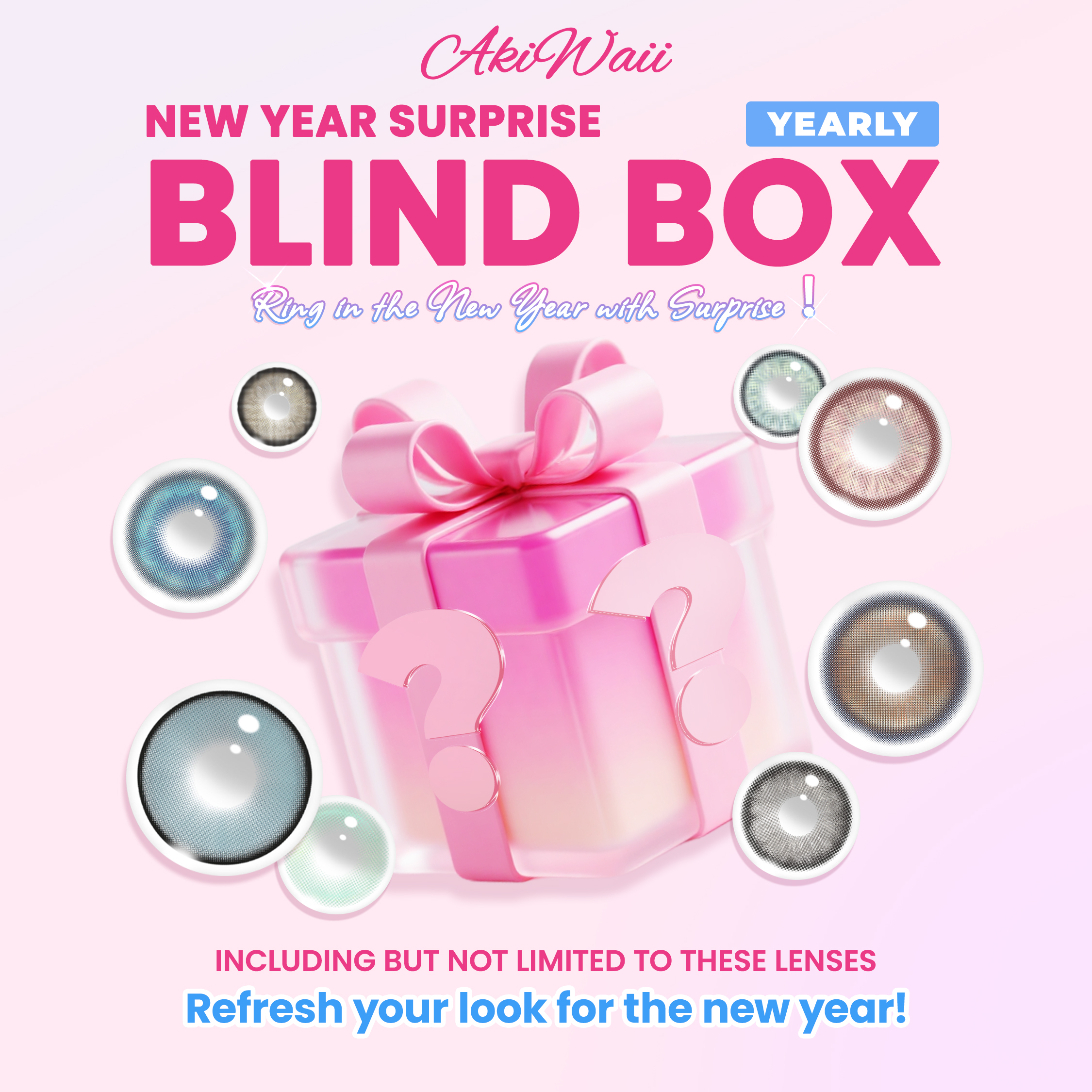 Akiwaii New Year Surprise Blind Box|8 Pairs, 1 Year