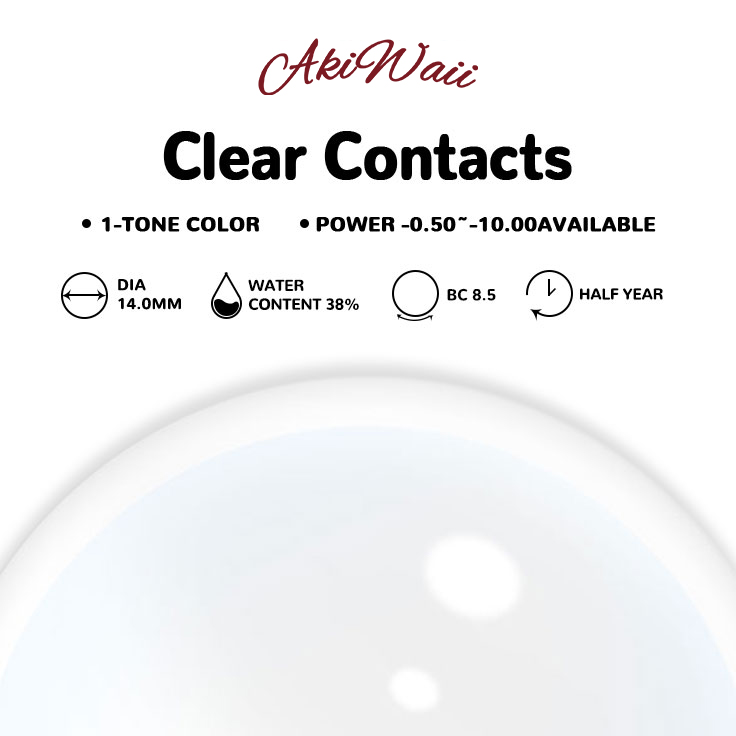 Akiwaii Clear Contacts[ 6-Month Wear]