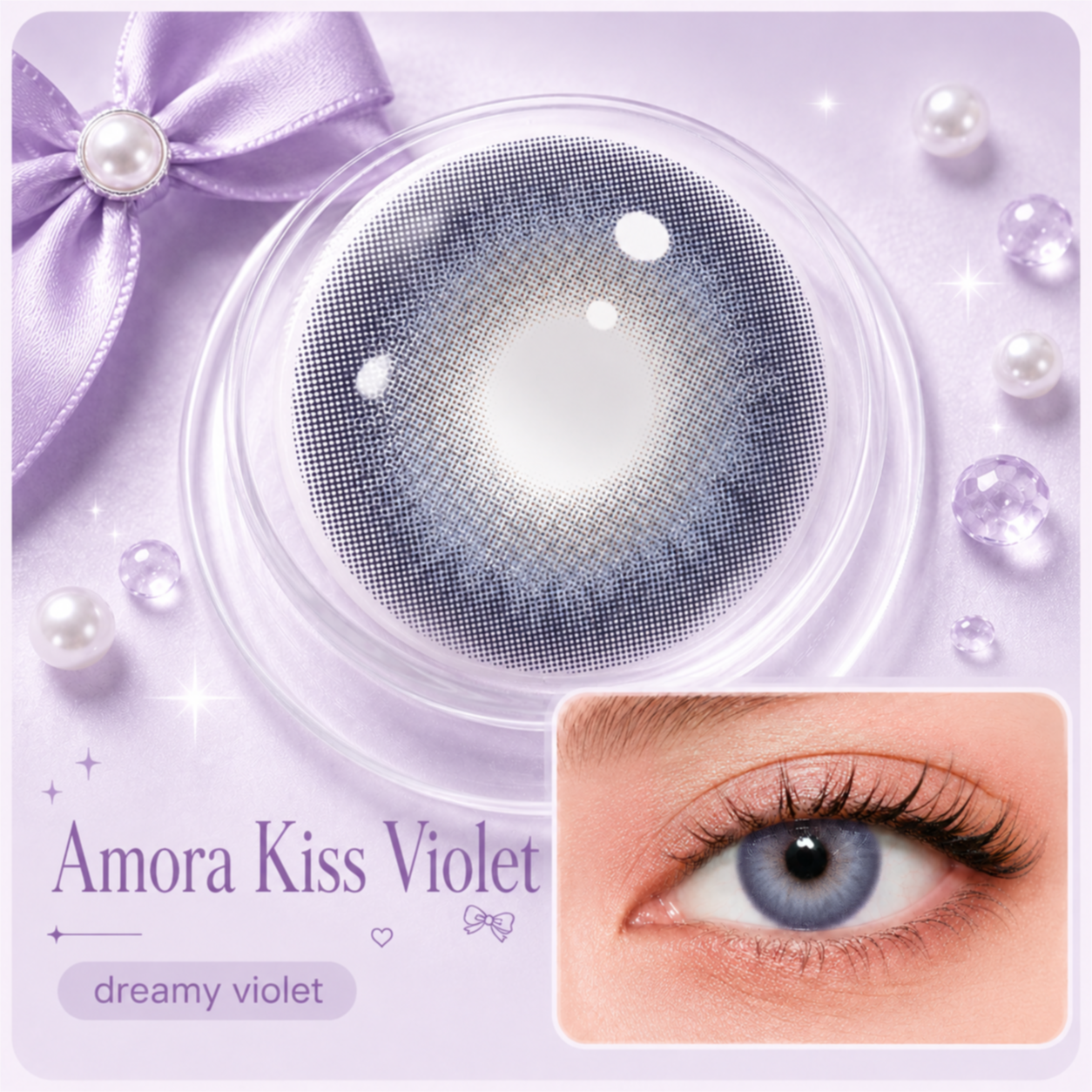 Akiwaii Amora Kiss Violet [Daily]-10pcs