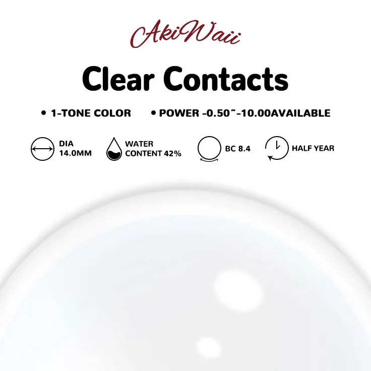 Akiwaii Clear Contacts[ 6-Month Wear]