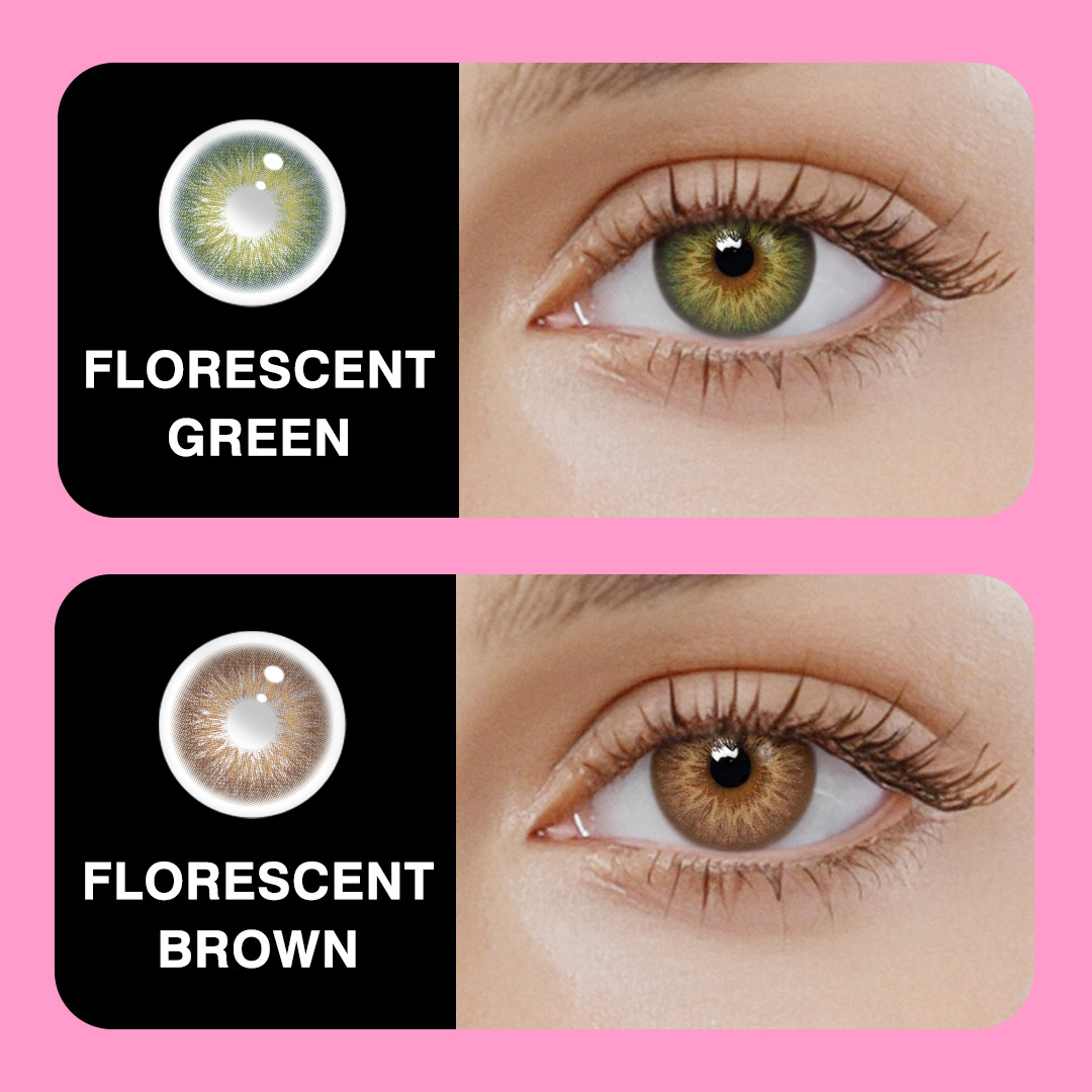Akiwaii Florescent Brown Contact Lenses – 1 Year