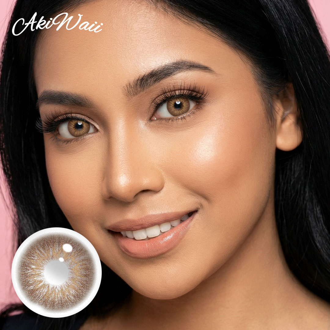 Akiwaii Florescent Brown Contact Lenses – 1 Year