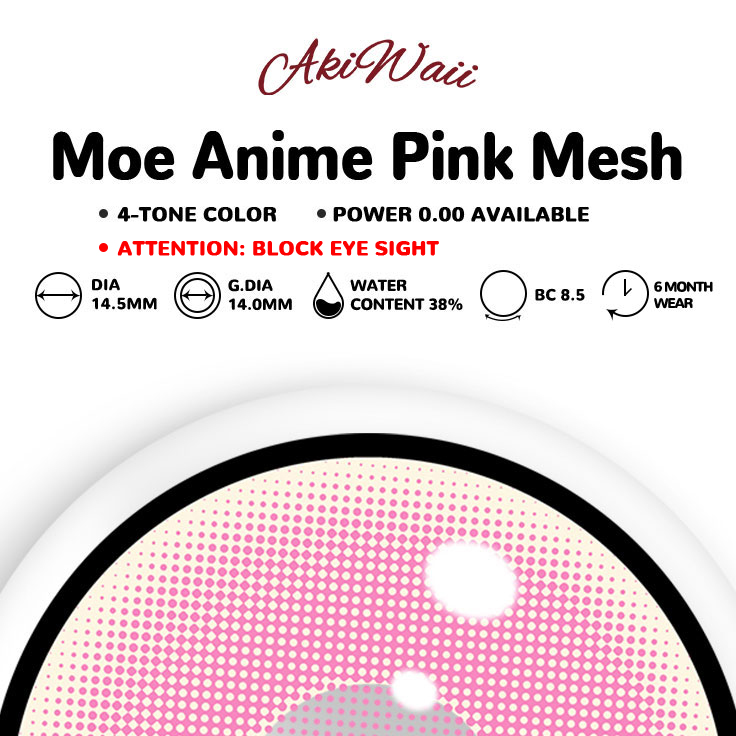 Akiwaii Moe Anime Pink Mesh [6-Month Wear]