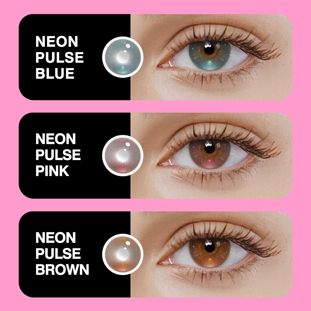 Akiwaii Neon Pulse Pink | Yearly Colored Contact Lenses