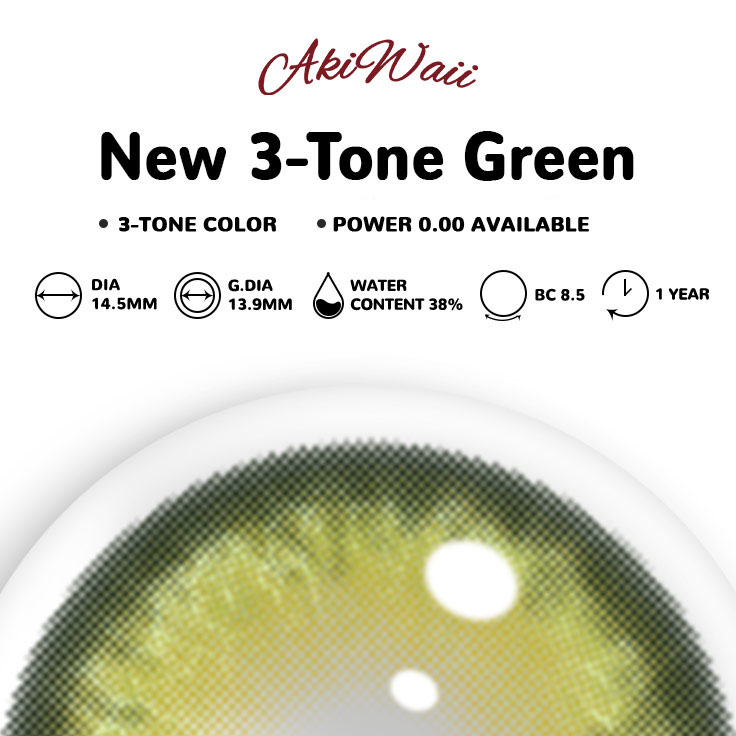 Akiwaii New 3-Tone Green