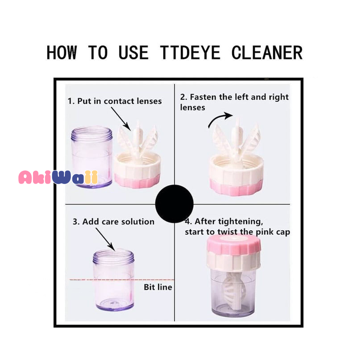 Akiwaii Vision Fresh Contact Lenses Manual Washer