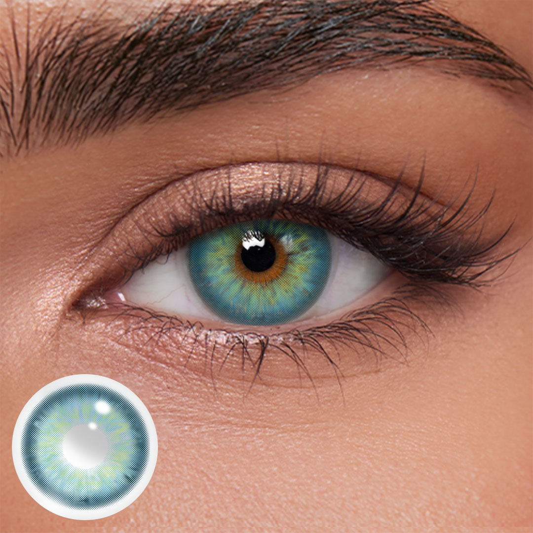 Teardrop Blue Yearly Contact Lenses – Akiwaii