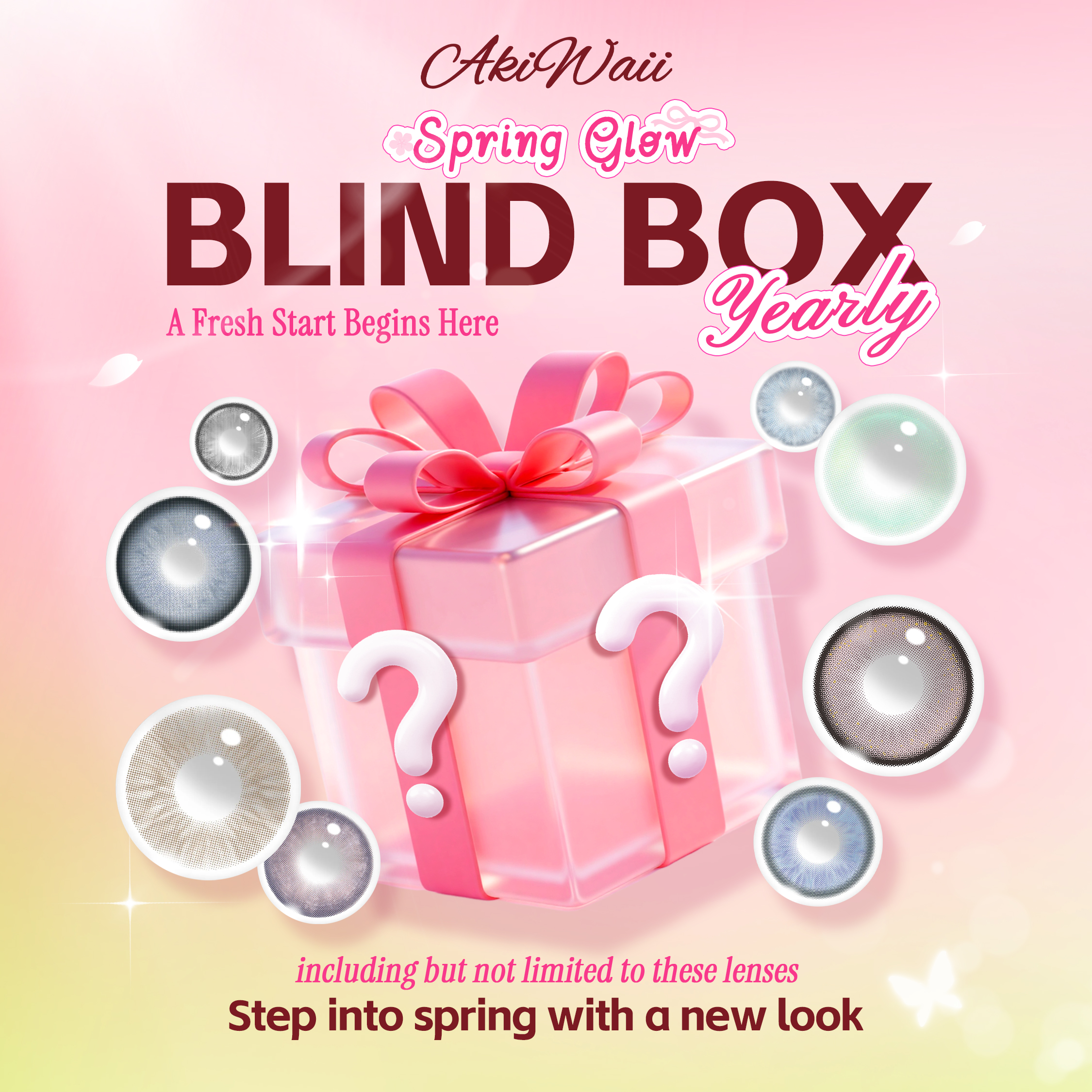 Akiwaii Spring Glow Blind Box | 8 Pairs, 1 Year
