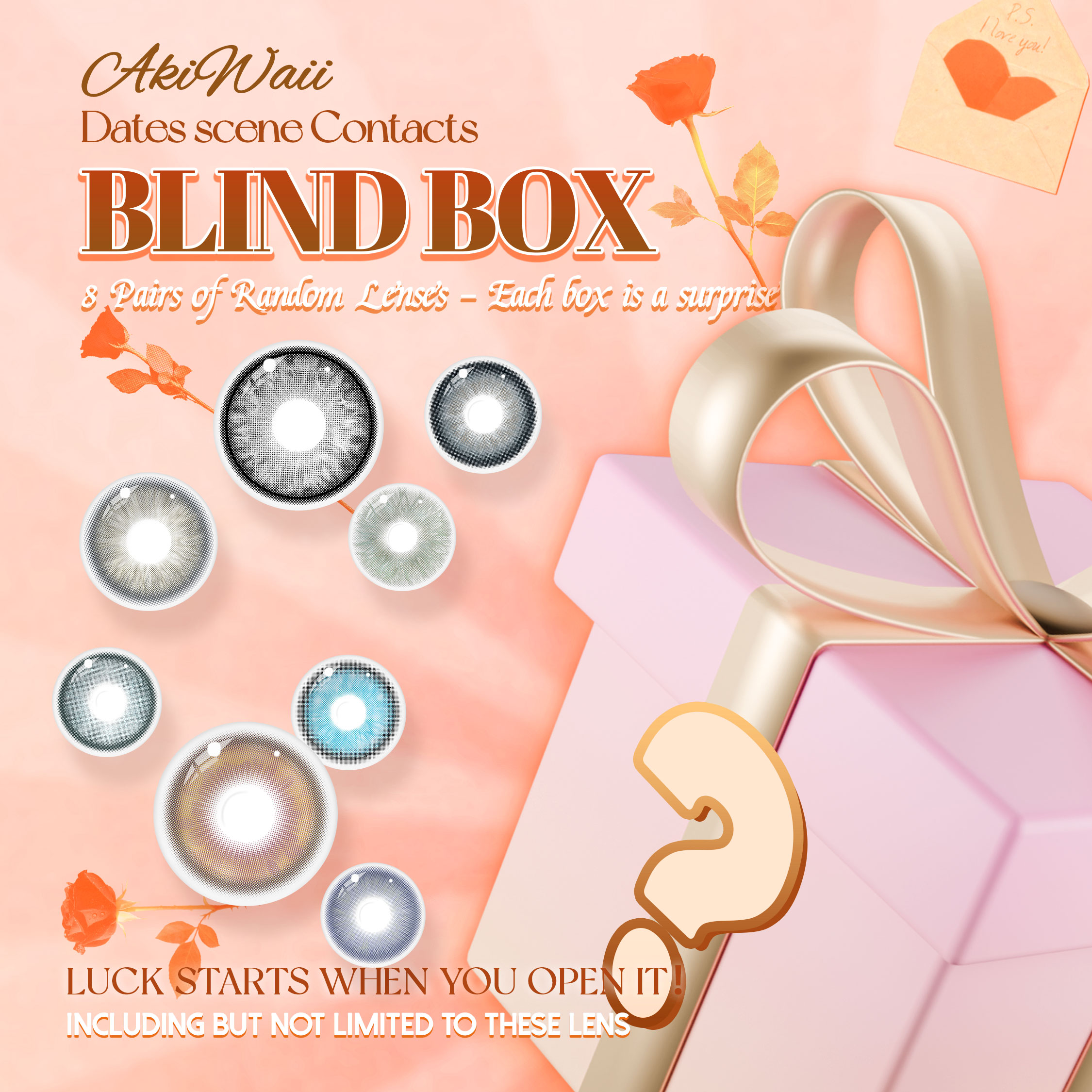 Dates Scene Contacts Blind Box | 8 Pairs, 1 Year