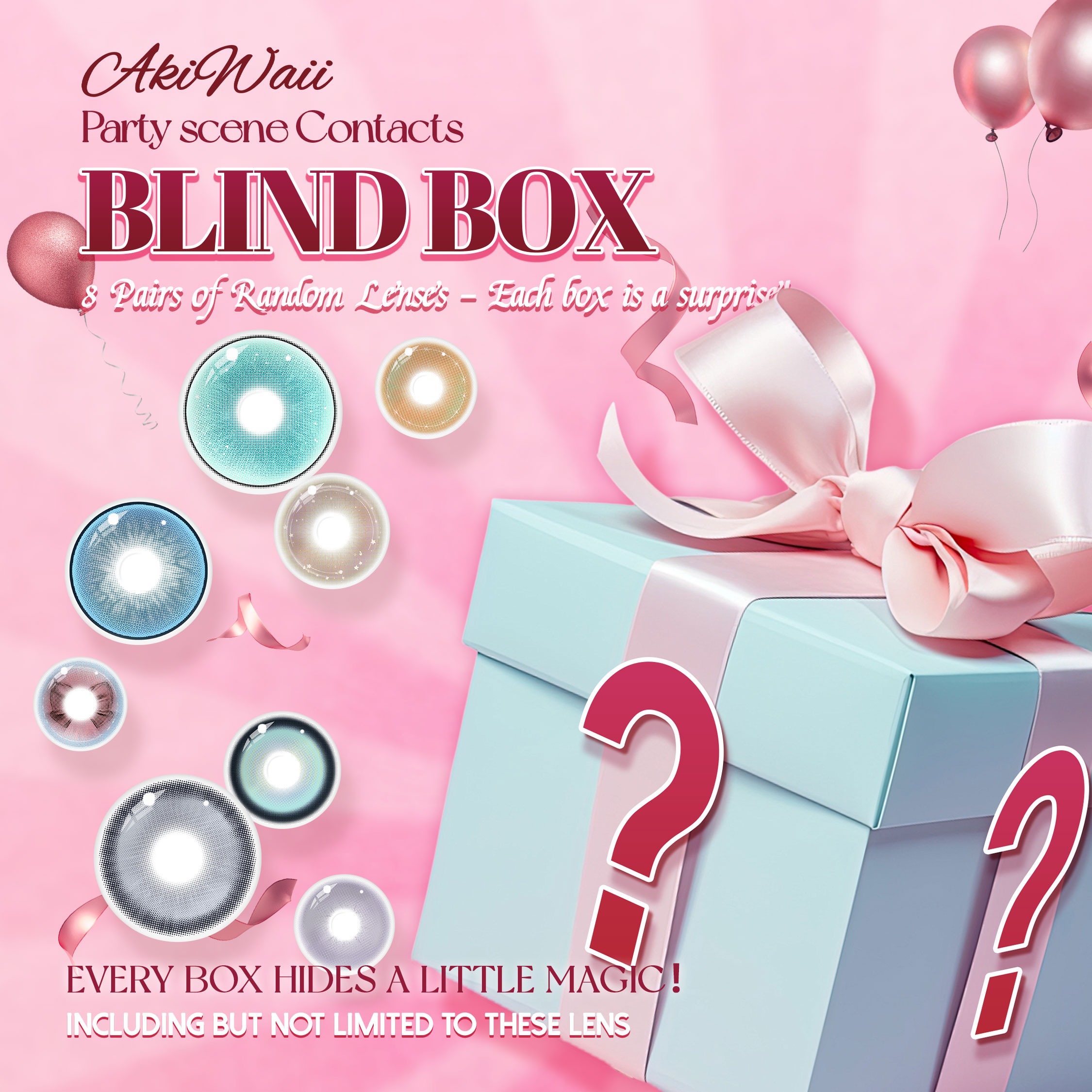 Party Scene Contacts Blind Box | 8 Pairs Yearly