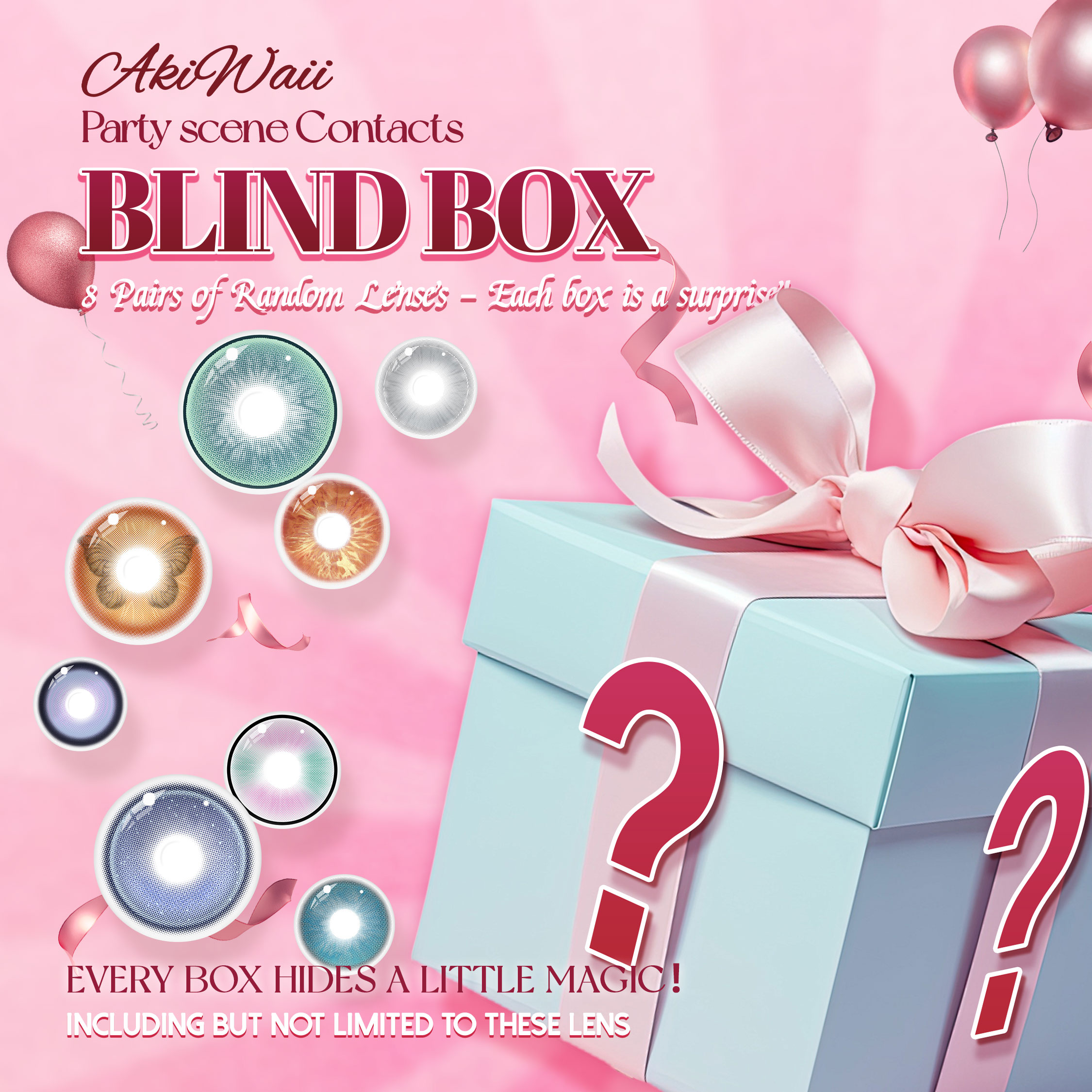Party Scene Contacts Blind Box | 8 Pairs Yearly