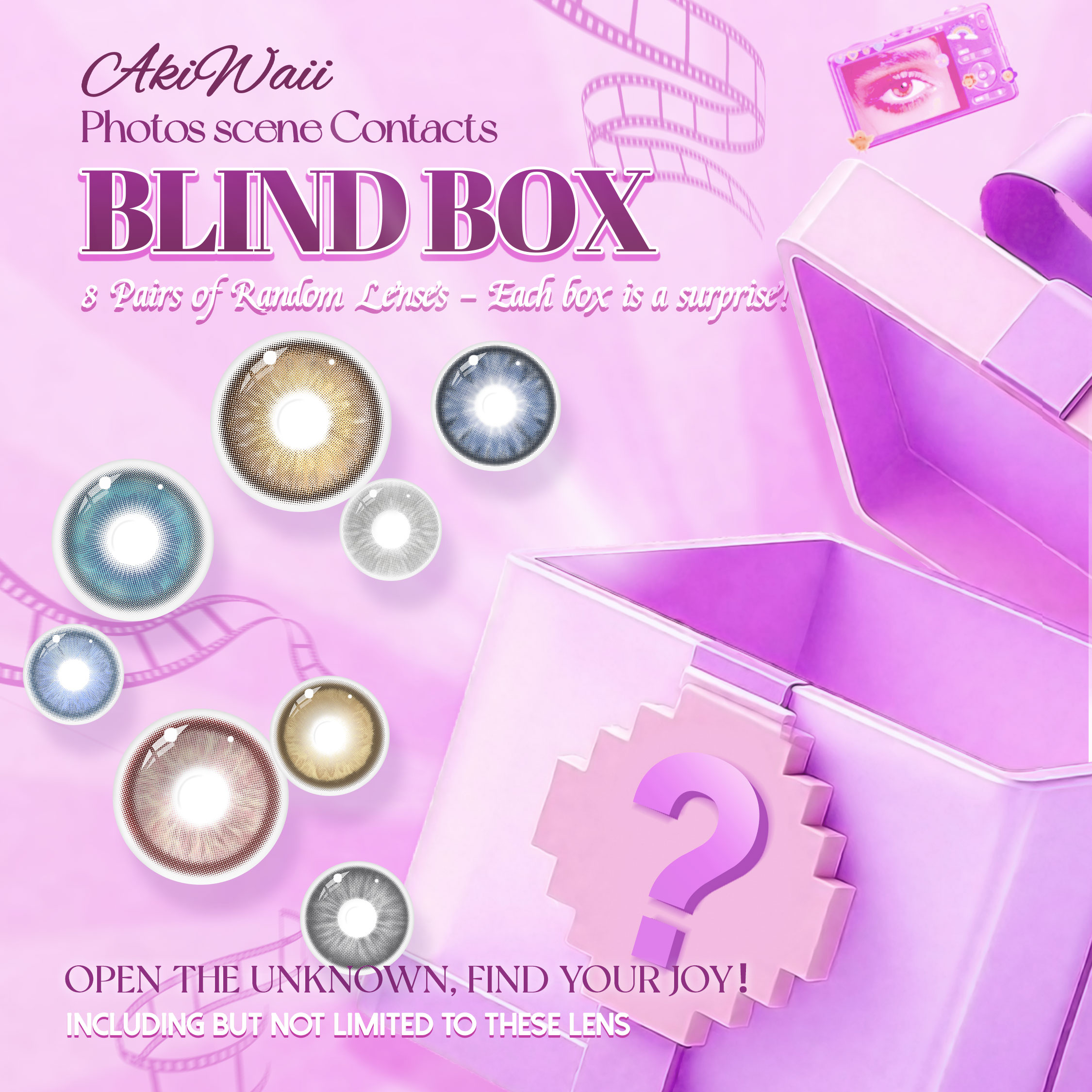 Photos Scene Contacts Blind Box | 8 Pairs, 1 Year