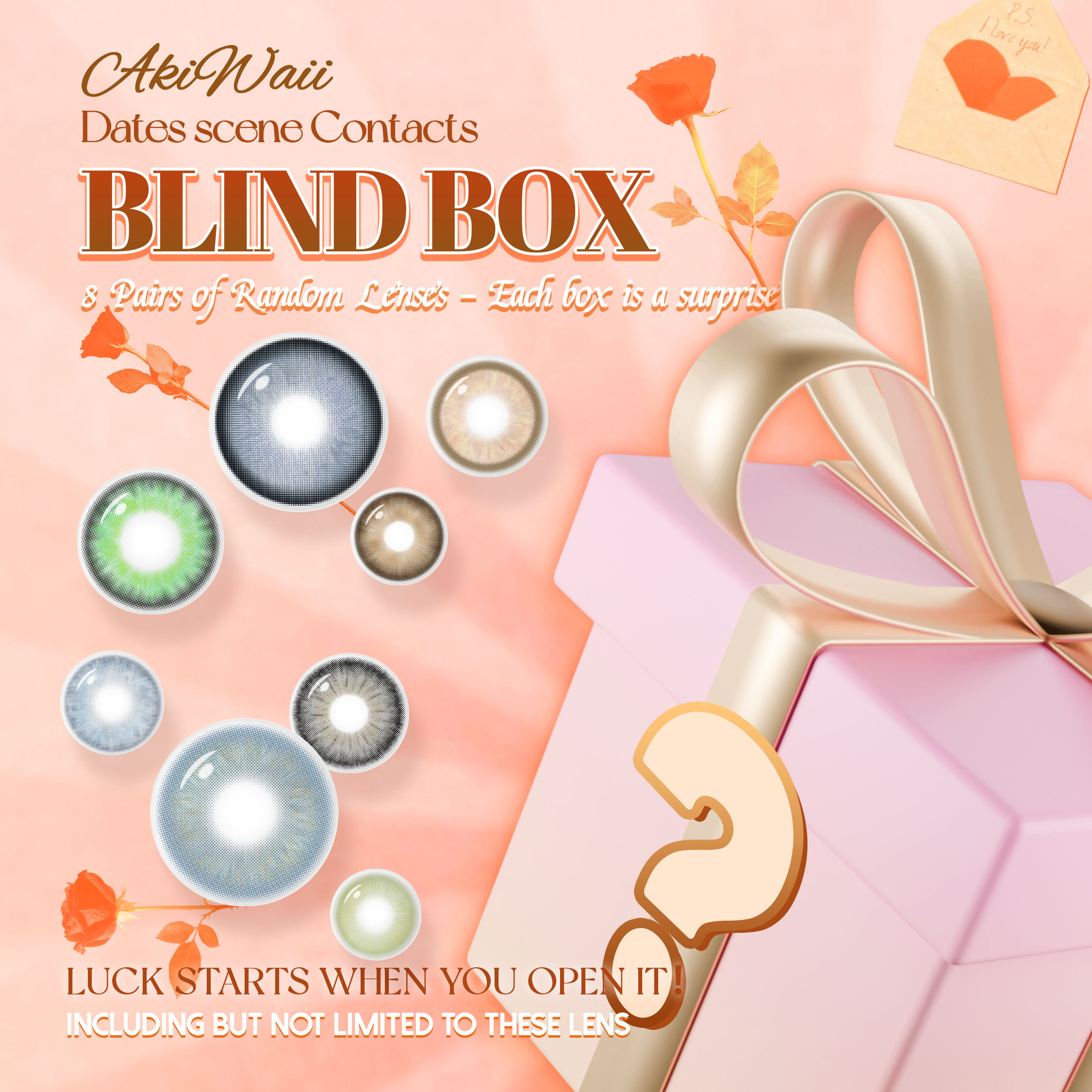Dates Scene Contacts Blind Box | 8 Pairs, 1 Year
