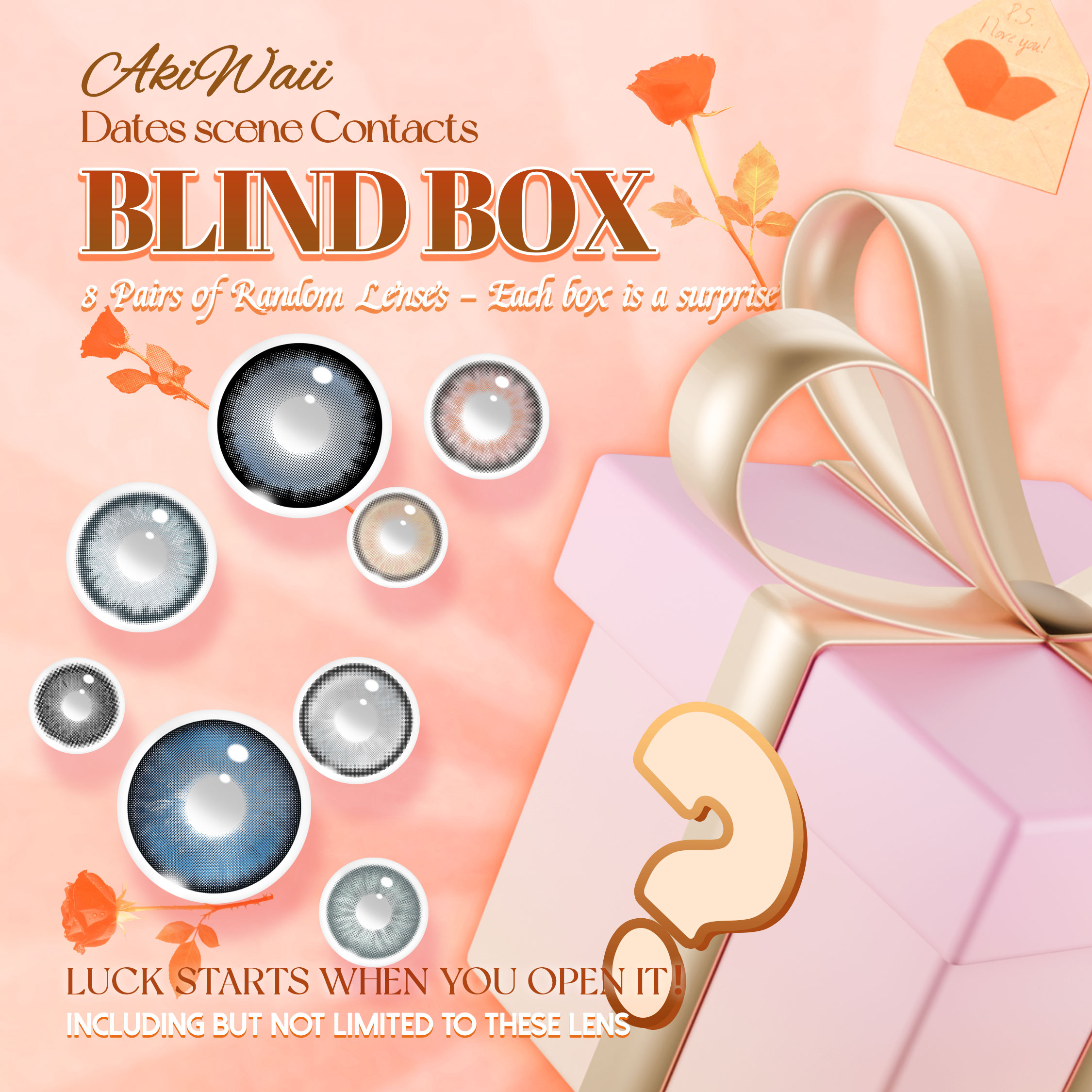 Dates Scene Contacts Blind Box | 8 Pairs, 1 Year