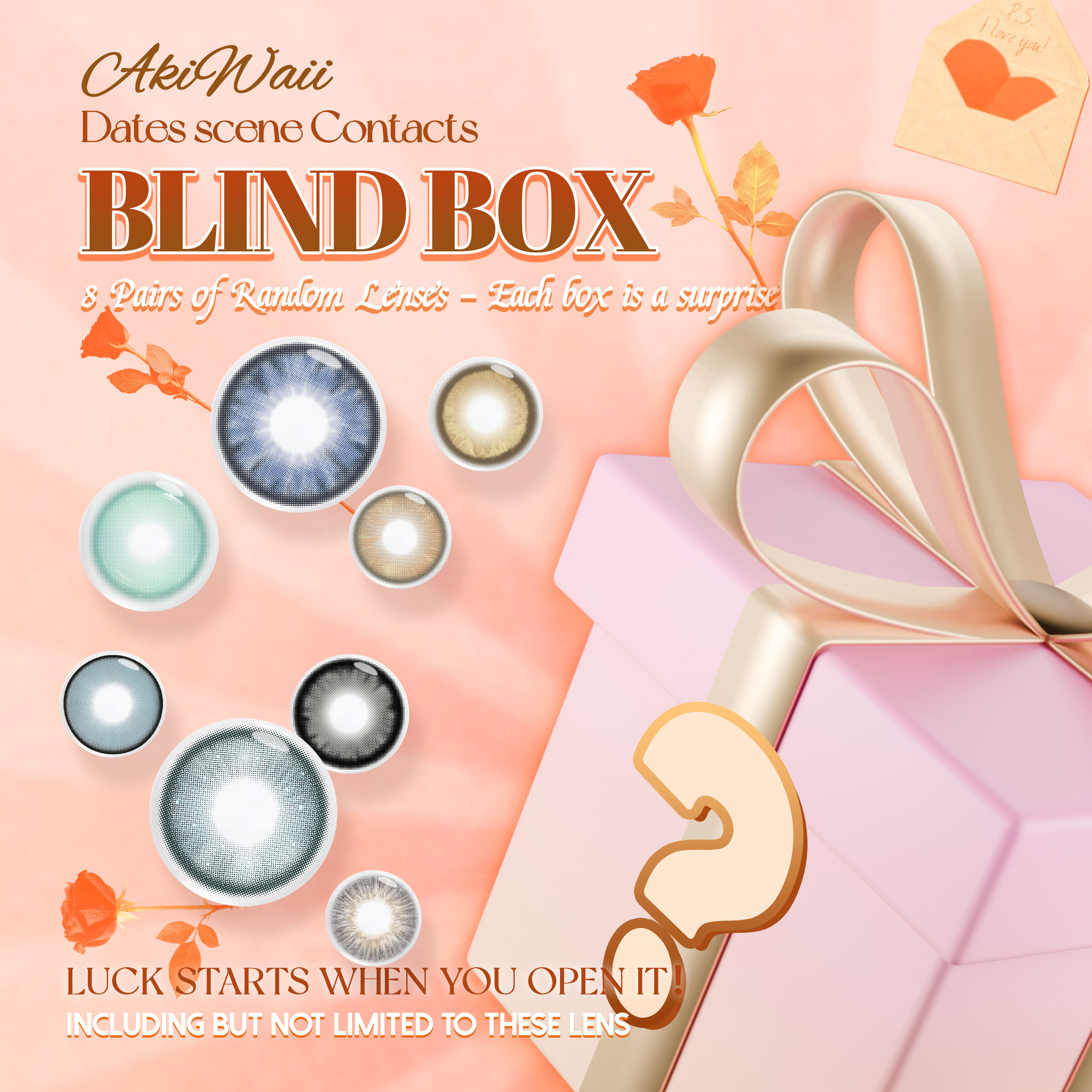 Dates Scene Contacts Blind Box | 8 Pairs, 1 Year