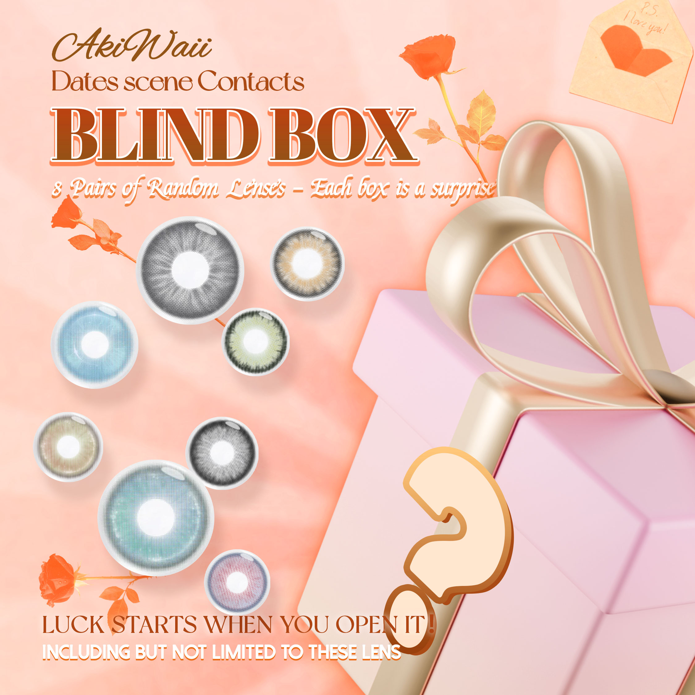 Dates Scene Contacts Blind Box | 8 Pairs, 1 Year