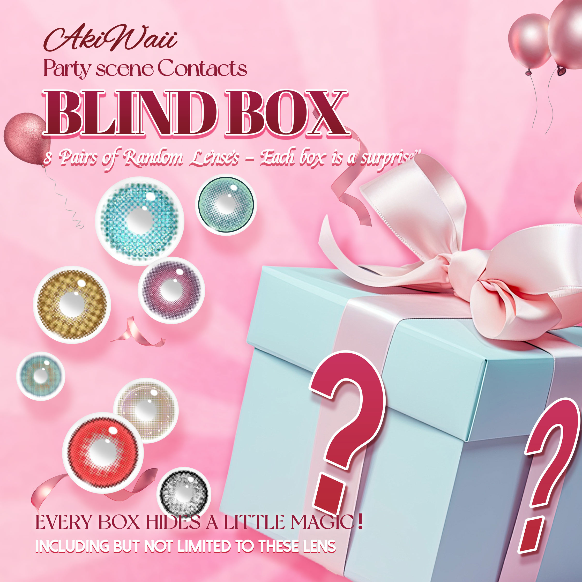 Party Scene Contacts Blind Box | 8 Pairs Yearly