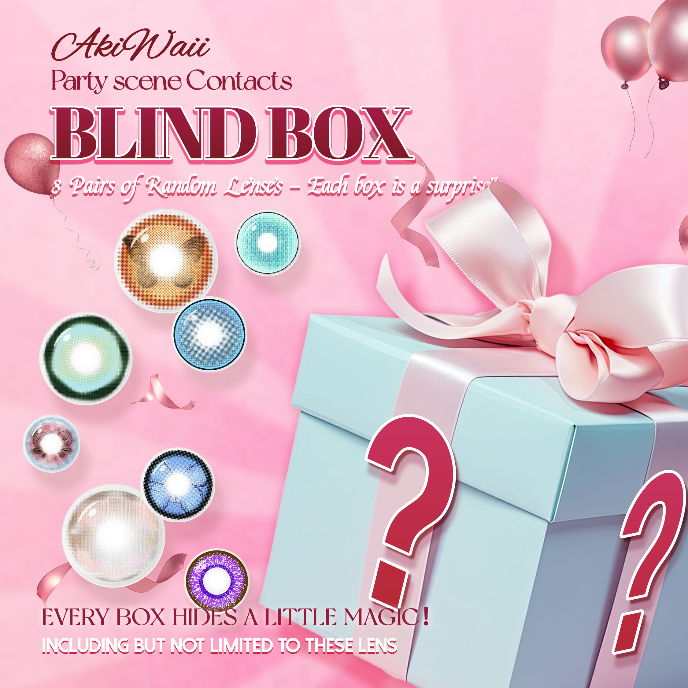 Party Scene Contacts Blind Box | 8 Pairs Yearly