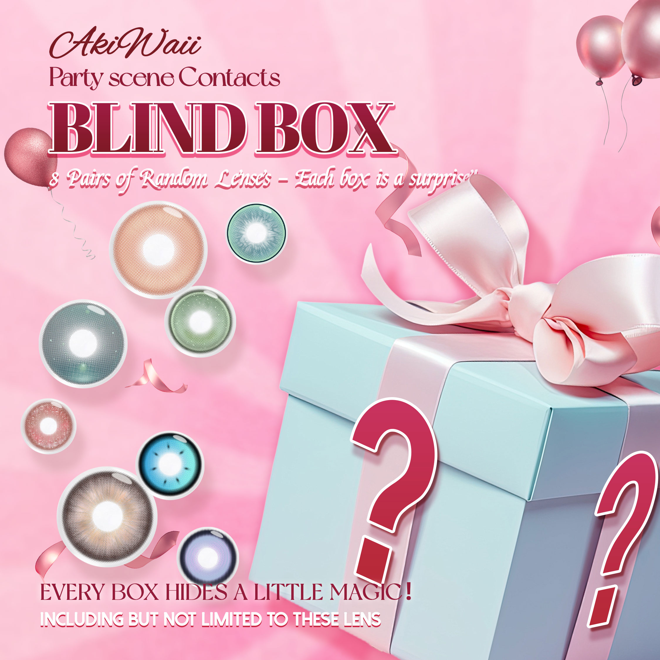 Party Scene Contacts Blind Box | 8 Pairs Yearly