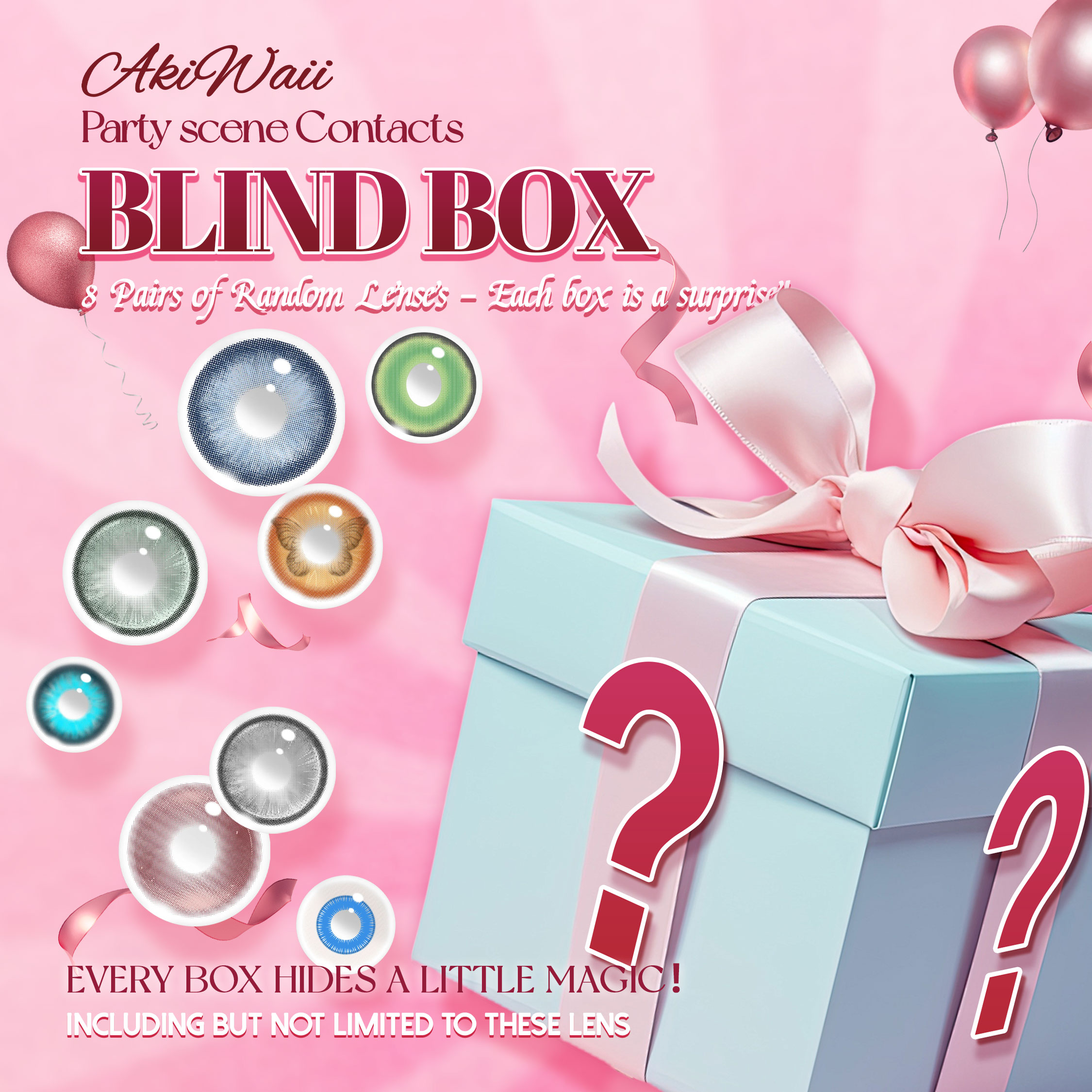 Party Scene Contacts Blind Box | 8 Pairs [Yearly]